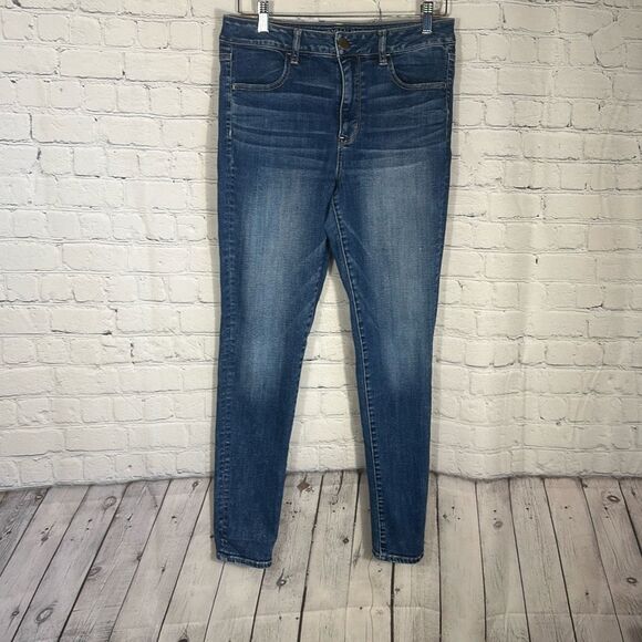 American Eagle Hi Rise Jegging Jeans Womens 10 Super Stretch Legging Denim AE - Picture 1 of 11